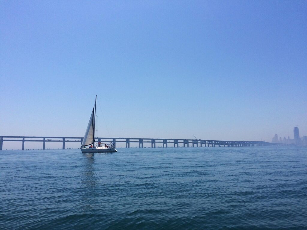 dalian, sea, bridge, nature, sailboat-2367979.jpg